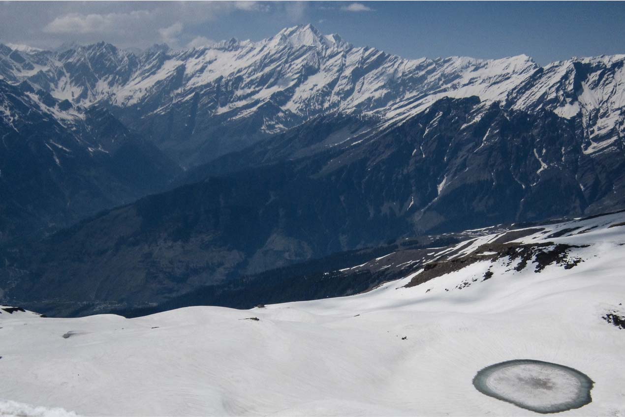 Bhrigu Lake Trek near Manali- view from top