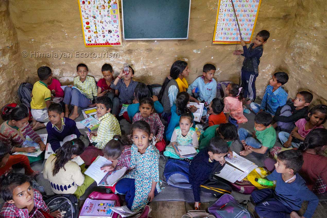 Primary school children of Tirthan Valley