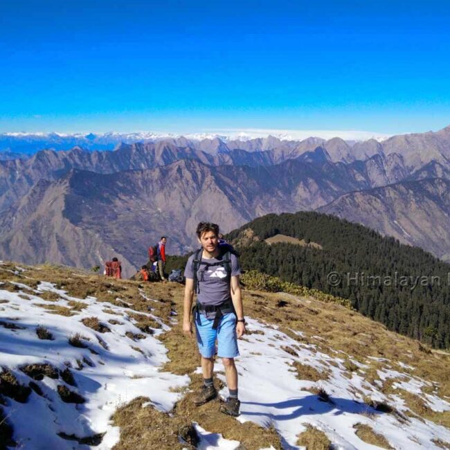 The pass from Tirthan to Sainj valley, with the Ookhal meadow