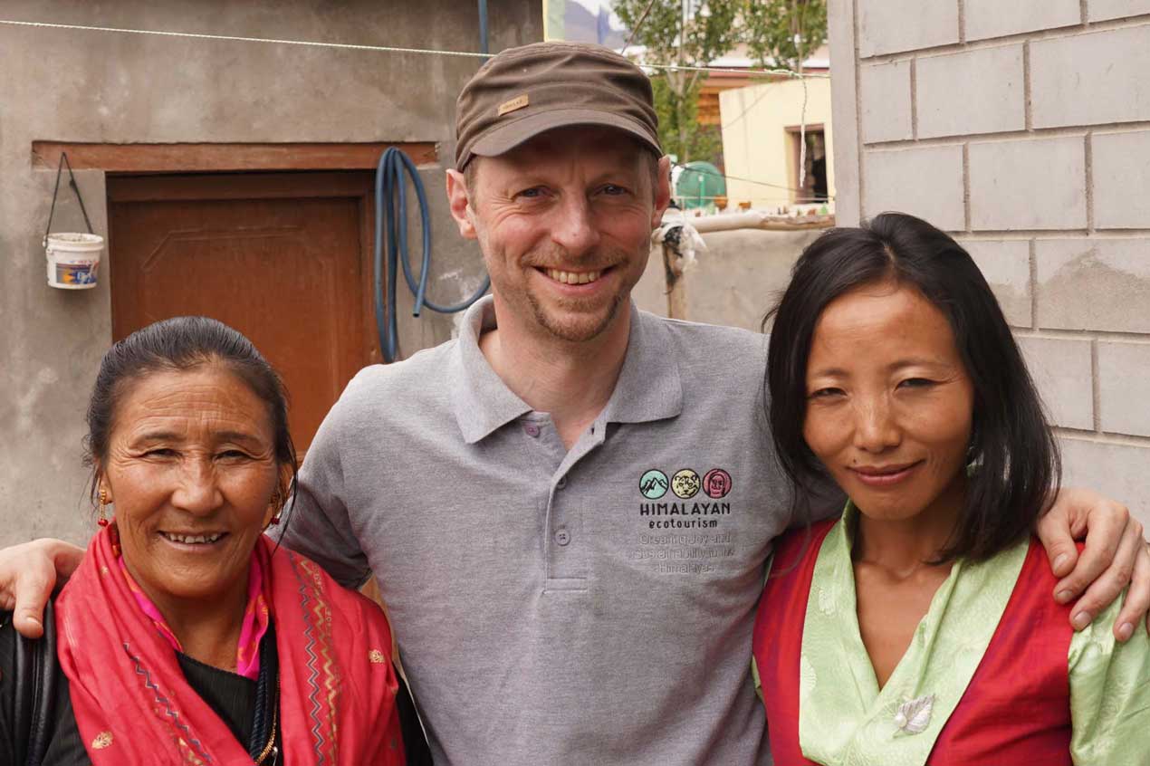 Team of Himalayan Ecotourism with a Lhamo in Ladakh