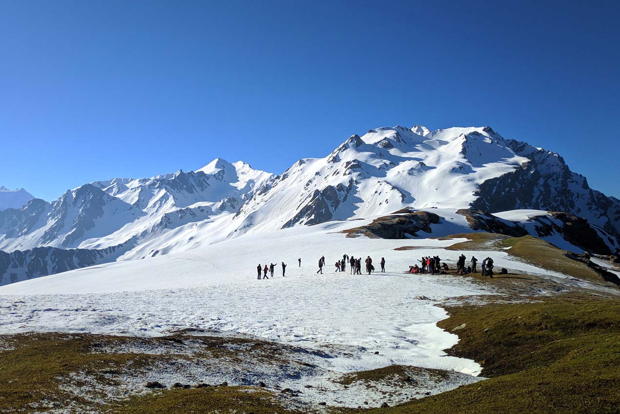 Sar Pass Trek from Kasol - view from top