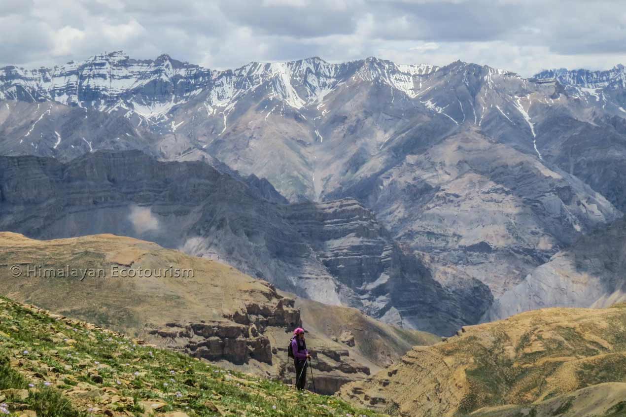 Trekking in Spiti valley.