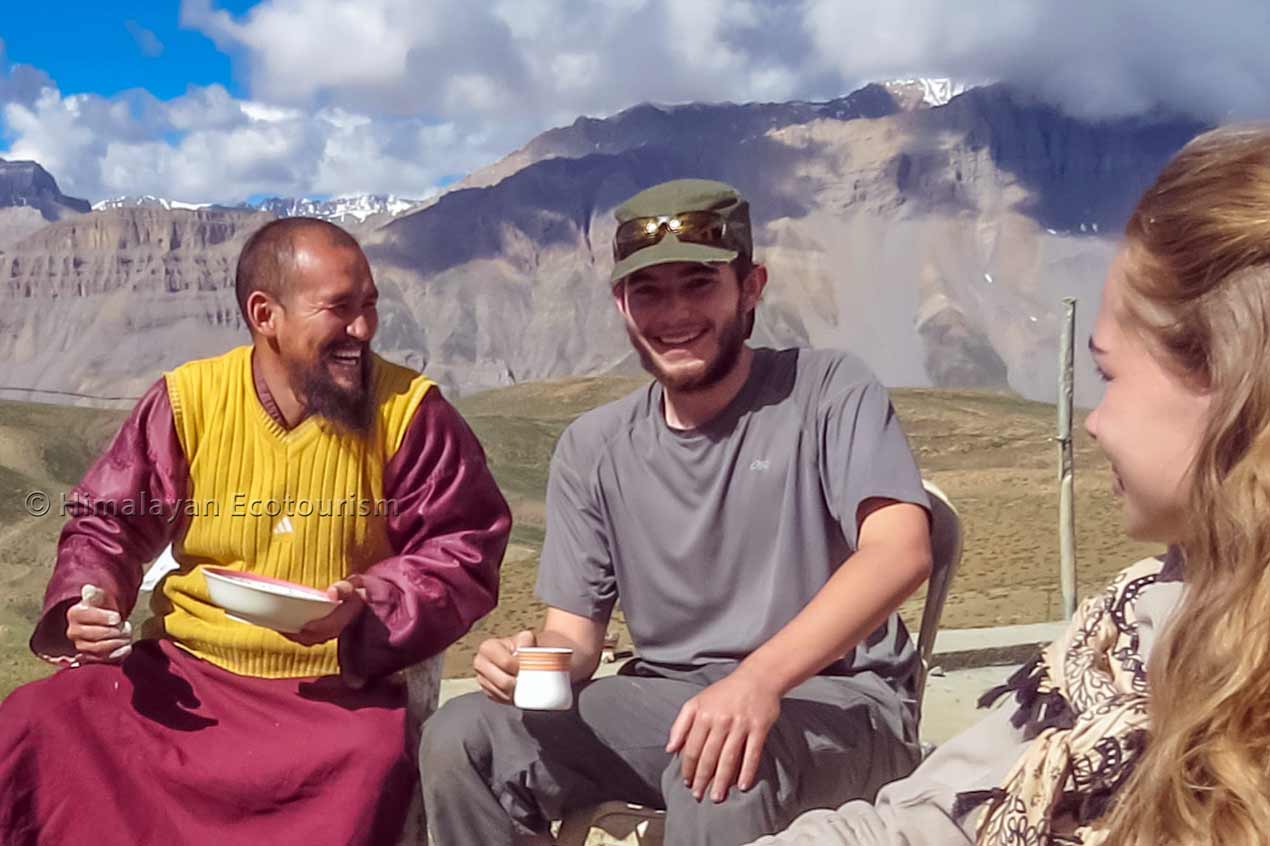 Buddhist monks in Spiti.