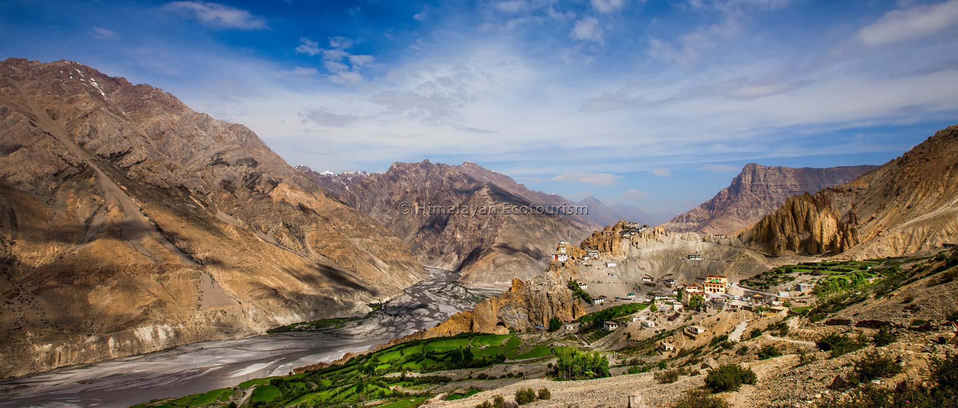 Dhankar village above the Spiti river