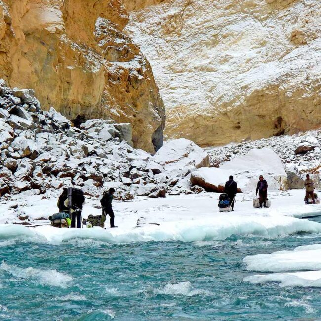 Zanskar River Crossing on Chadar Trek