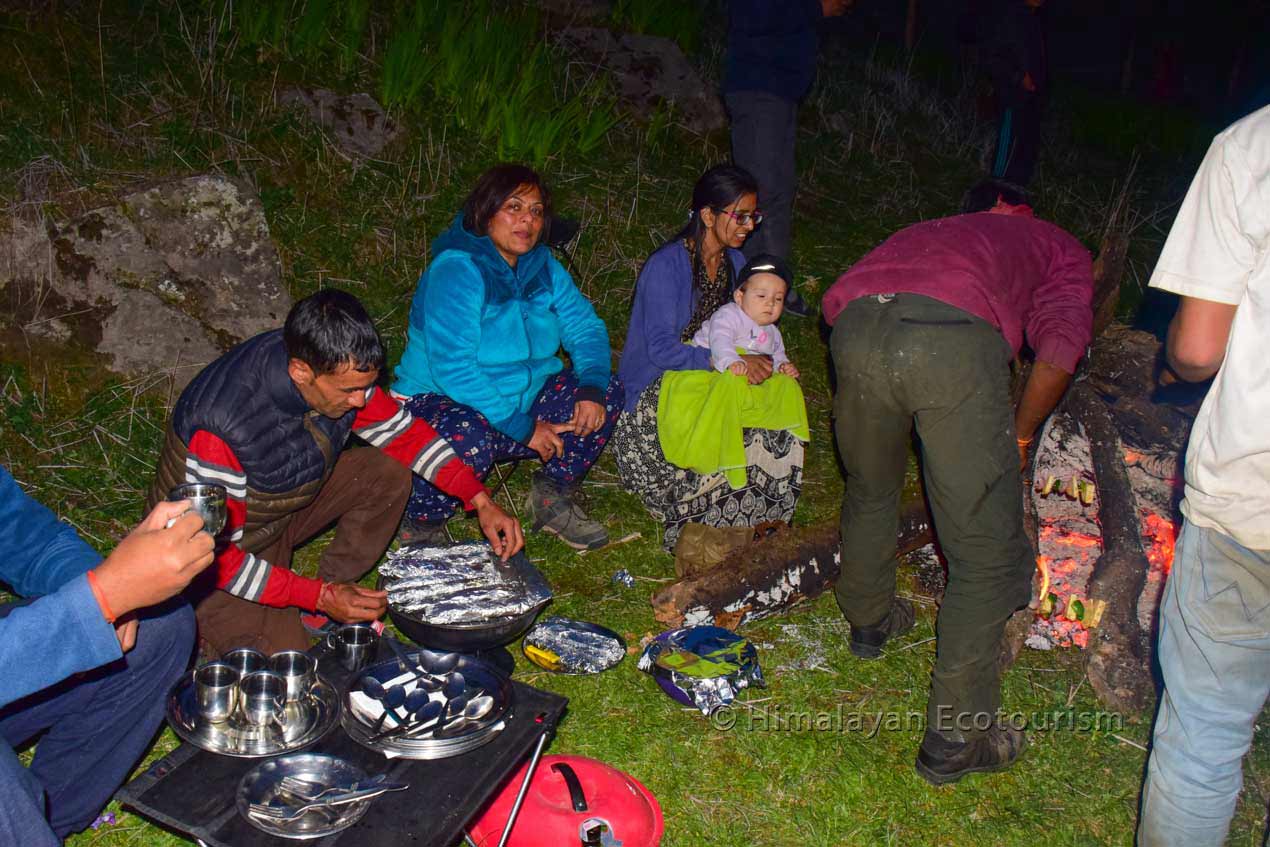 BBQ Dinner in the Tirthan Valley with Himalayan Ecotourism